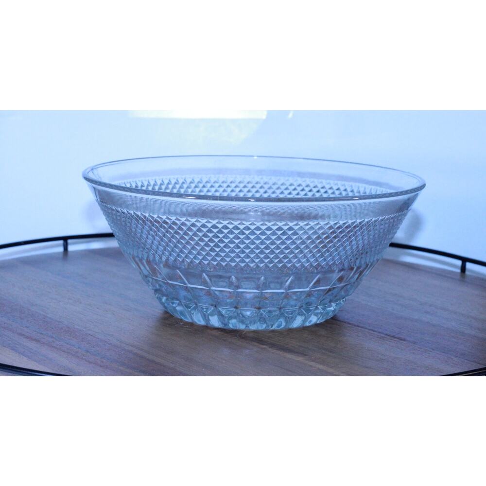 Rare Vintage Italian Crystal Glass Bowl - Elegant Design